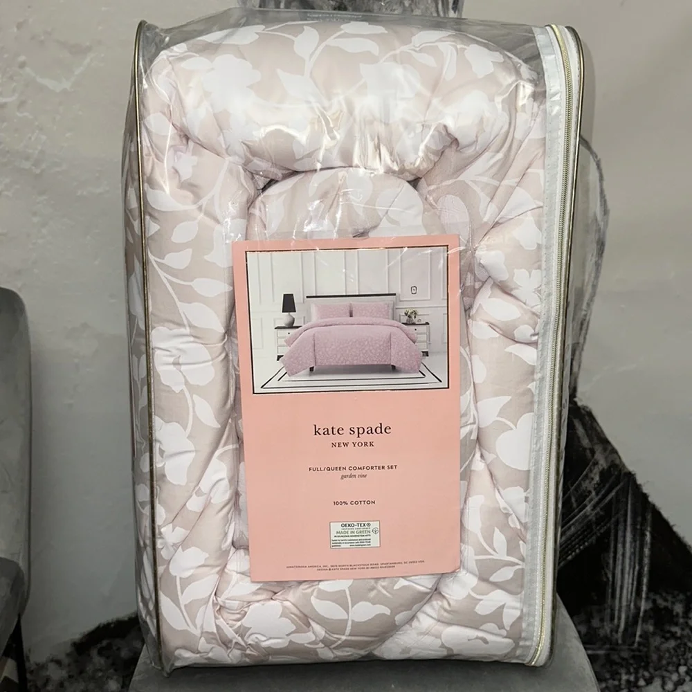 Kate spade comforter full queen set garden vine